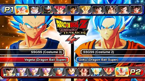 Dragon Ball Z: Budokai Tenkaichi 4 roster features Goku and .
